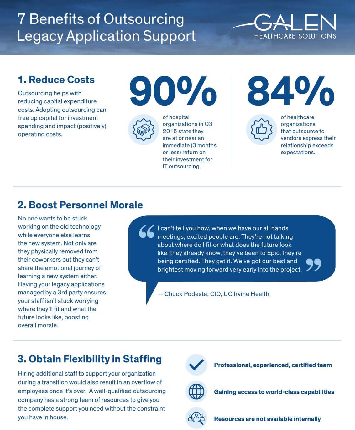 Outsourcing Legacy Application Management & Support Benefits Infographic